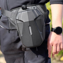 Waterproof Motorcycle Leg and Waist Bag with Adjustable Straps, Nylon MultiPocket Side Pouch for Riding and Travel