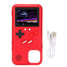 Minispelsfodral för iPhone, uppladdningsbart stötsäkert telefonfodral med Retro168Games, lättanvänt färgskärmsfodral i Gameboy-stil –
