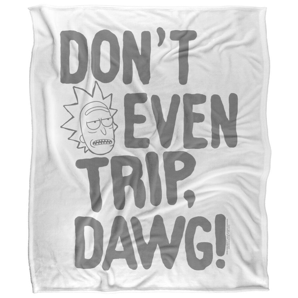Rick And Morty Don't Even Trip Blanket Multicoloured