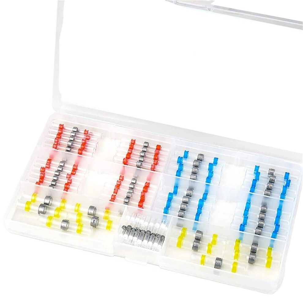 100Pcs Solder Seal Wire Connectors Heat Shrink Butt Connectors Waterproof Selfsoldering For Marine And Automotive 9426802596908