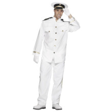 (XL, White) Smiffys Mens Captain Costume Set