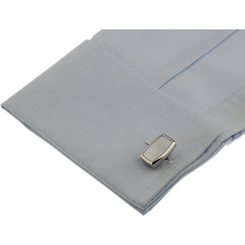 Men's shirt cufflinks, rectangular cufflinks for shirts, silver cufflinks for men, copper cufflinks. 2