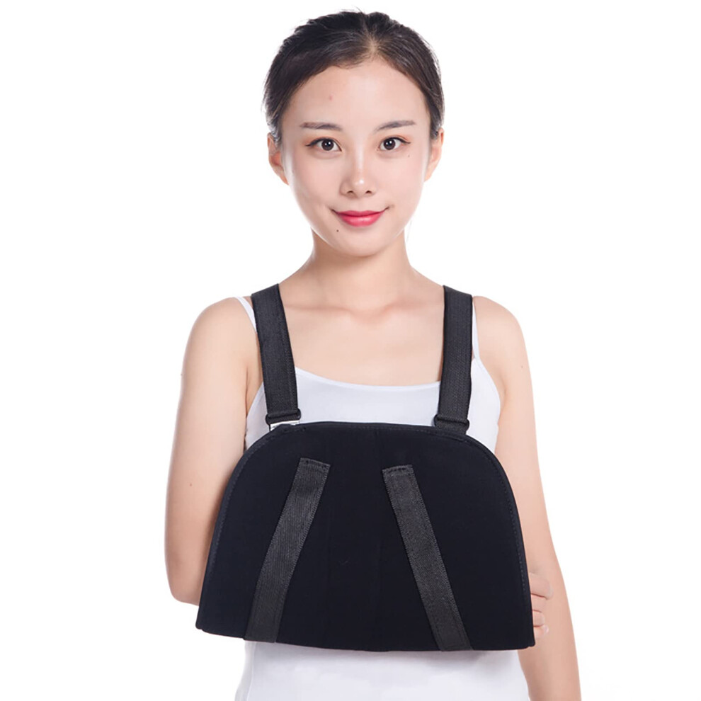Arm Sling and Shoulder Immobilizer with Adjustable TwoWay Support, Breathable AllSeason Fabric