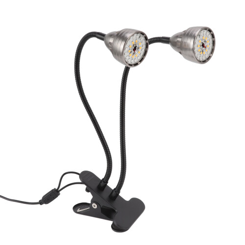 Double Head LED Grow Light for Succulents, 52 LEDs, USB Powered
