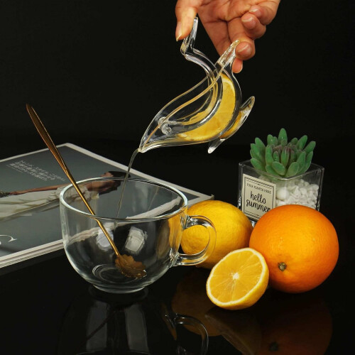 2 Pack Bird Shape Lemon Squeezer Citrus Juicer, Ergonomic Easy Press, Seed NoSplash Design 1