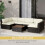 Outsunny Outsunny Garden Rattan Sofa Set Polyester Cover Replacement No Cushion Cream 6
