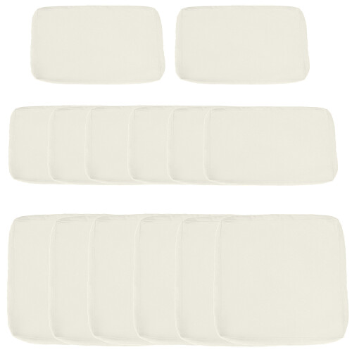 Outsunny Outsunny Garden Rattan Sofa Set Polyester Cover Replacement No Cushion Cream 1