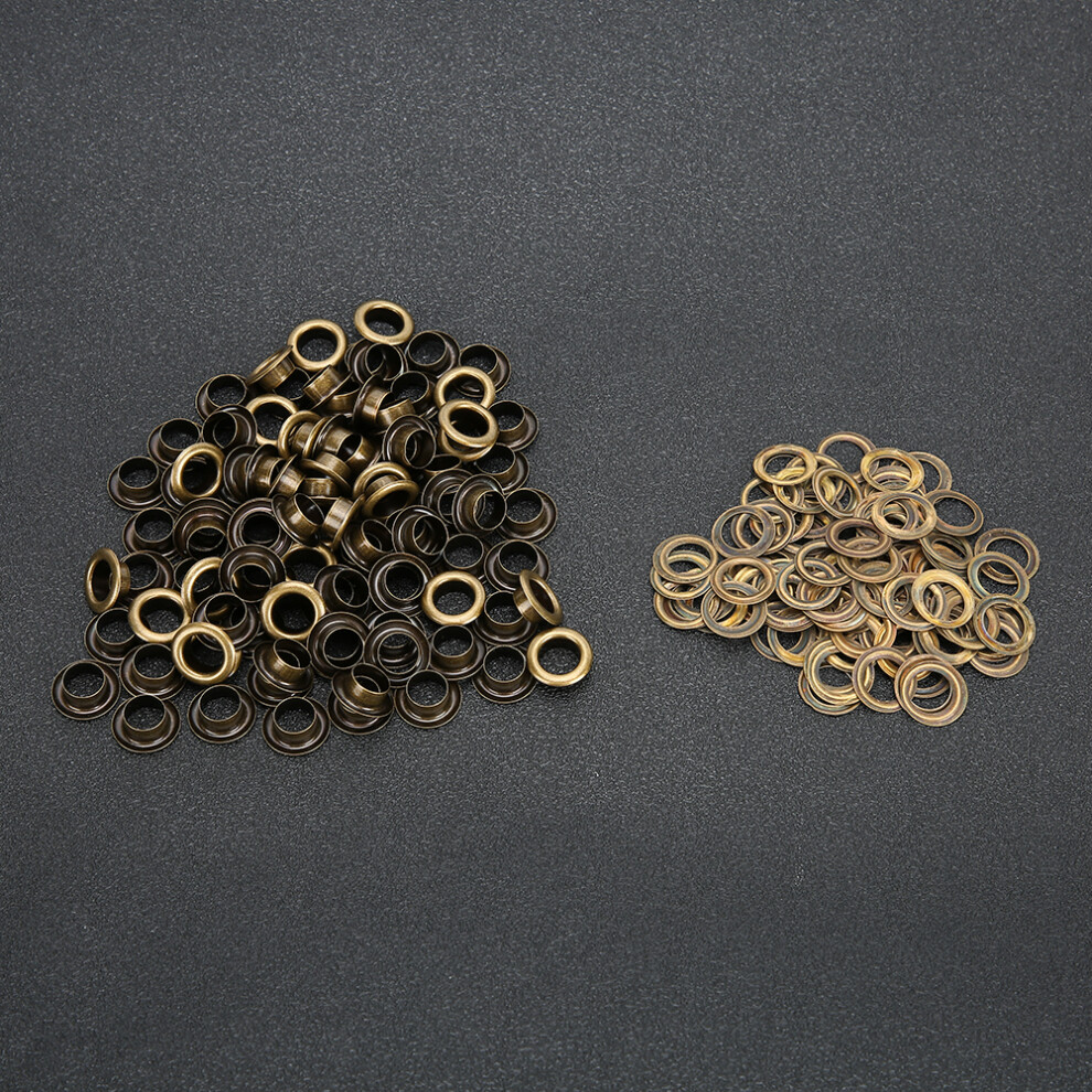 100Pcs 8Mm Bronze Hollow Rivets For Leather Shoes Hand Made Grommets 9381382903846