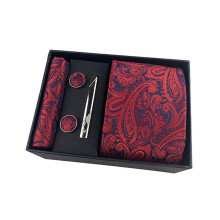 Men's floral ties, silk, pocket squares, cufflinks, tie clip sets (Color: C)
