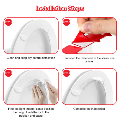 4 Sets Pipi-Schutz für Toilettensitz,