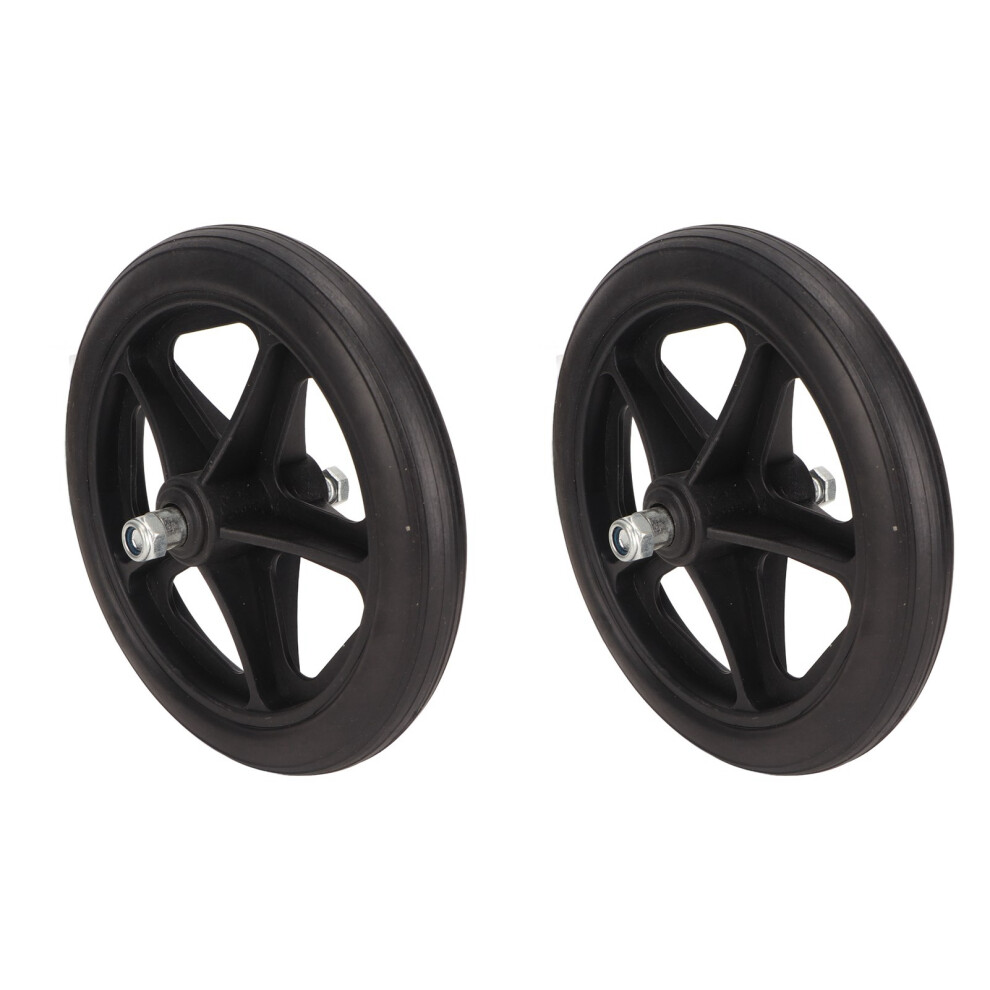 2Pcs 6.5in Rubber Wheelchair Wheels Low Noise Walker Caster Replacement