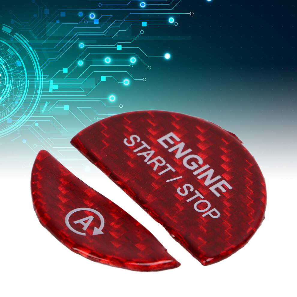 Carbon Fiber Start Stop Button Cover For W206 W223 SâClass CâClass Red 8441373210979