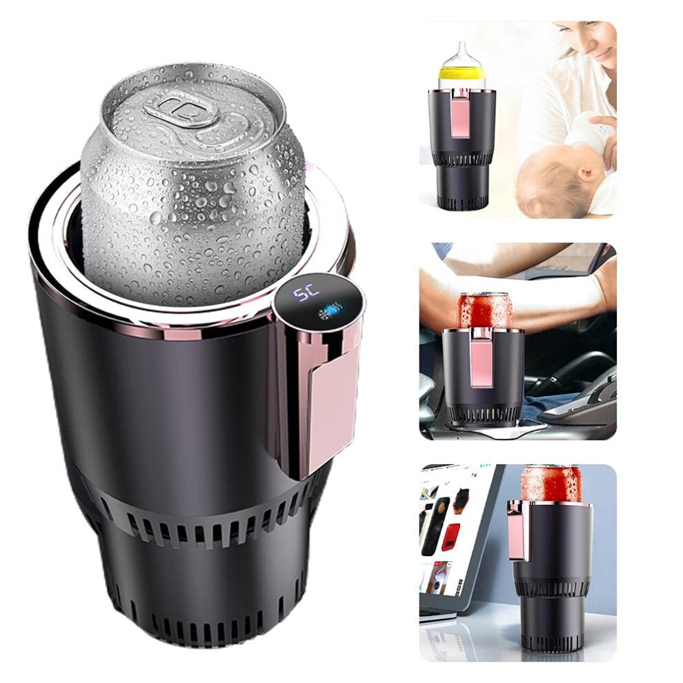 Car Cup Cooler Warmer 2In1 Car Cooling And Heating Cup Holder With Temperature Display For Water, Coffee, Drinks, Milk 9382693640963