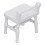 Mini Birch Dollhouse Dressing Table Stool 15x5cm White DIY Decor 6
