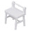 Mini Birch Dollhouse Dressing Table Stool 15x5cm White DIY Decor 3