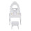 Mini Birch Dollhouse Dressing Table Stool 15x5cm White DIY Decor 2
