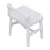 Mini Birch Dollhouse Dressing Table Stool 15x5cm White DIY Decor 8