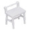 Mini Birch Dollhouse Dressing Table Stool 15x5cm White DIY Decor 10