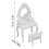 Mini Birch Dollhouse Dressing Table Stool 15x5cm White DIY Decor 12