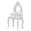 Mini Birch Dollhouse Dressing Table Stool 15x5cm White DIY Decor 1