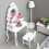 Mini Birch Dollhouse Dressing Table Stool 15x5cm White DIY Decor 13