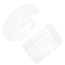 4 Stück Transparente Paletten Oval 9,2 6 Zoll Rechteckig 25 14,9 cm