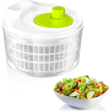 Centrifugadora de ensaladas con sistema de drenaje incorporado, lavadora-secadora de verduras para hortalizas y productos frescos, secadora de