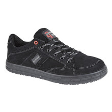 (7 UK, Black) Grafters Mens Skate Type Toe Cap Safety Trainers