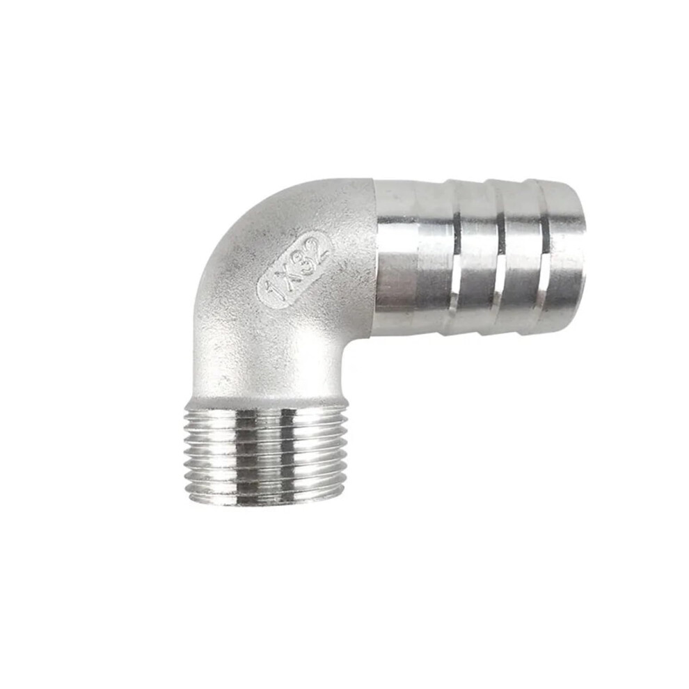 304 Stainless Steel 90 Hose Elbow 3/8' Bsp Male To 8Mm Connector Leakproof Corrosionresistant 9094768722282