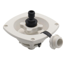 Water filling inlet for motorhomes – Water inlet cover, Urban water connection Camping vehicle fittings, Hose filler D White
