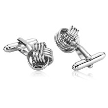 Knot Cufflinks Father Stainless Steel Cufflinks Suit Accessories Jewelry Gift Silver