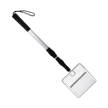 Chicken Poop Scoop Rake for Chicken Coop Expandable Litter Sieve Chicken Coop Accessories, Poop Scoop to Separate Poop and Debris from Sand Silver
