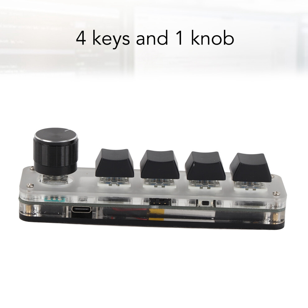 Mini-Tastatur, 4 Tasten, 1 Knopf, Usb Oder Bt, 7598290009368