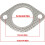 Exhaust pipe flange gasket – Replacement set, 2hole, temperature graphite, 2.5 inches 3