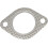 Exhaust pipe flange gasket – Replacement set, 2hole, temperature graphite, 2.5 inches 5