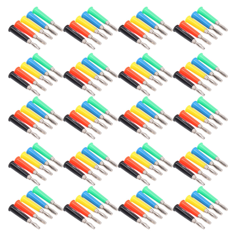 20Set Brass Zinc Alloy Abs Welded Banana Plug 4Mm Voltage Tester Connector 6921383229526