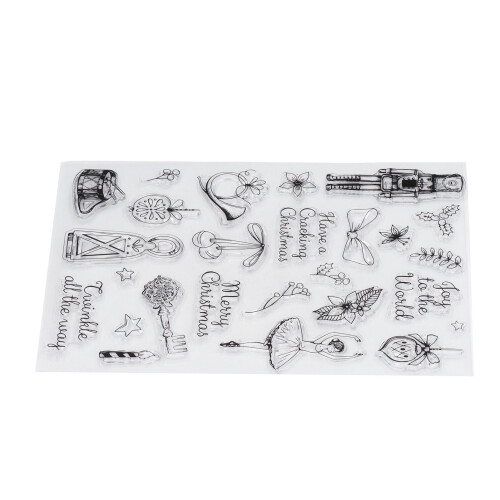 3 piezas de sellos transparentes navideños TPR para relieve 2