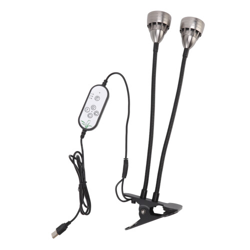 Double Head LED Grow Light for Succulents, 52 LEDs, USB Powered 1