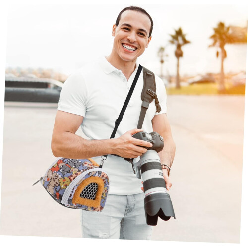 1 Piece Animal Pattern  Portable Backpack Hamster Carrier Bag 2