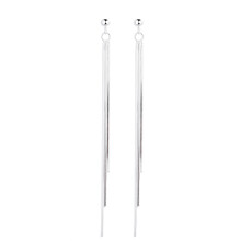925 Long Tassel Earrings, Snake Chain Drop Earrings for Women