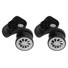 Nylon Black Suitcase Wheels 2 Pack for Replacement and Travel Luggage Casters