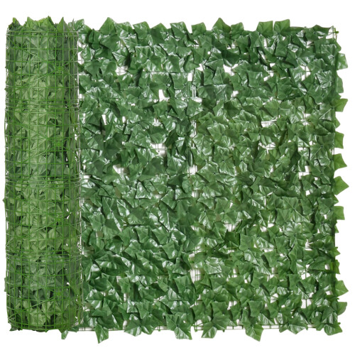 Outsunny Outsunny Artificial Leaf Hedge Panel Garden Fence Privacy Screen on Roll 1m x 3m 1