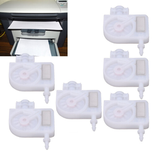 6Pcs White Ink Damper Replacement for DX5/6/7 Printers, PP Material