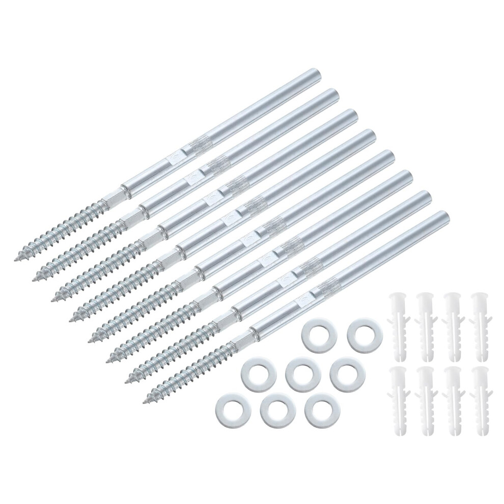 8Pack Of 100 Mm (0.3 X 3.9 Inch) Metal Hidden Floating Shelf Brackets With Screws For Invisible Wooden Shelves 9347817947151