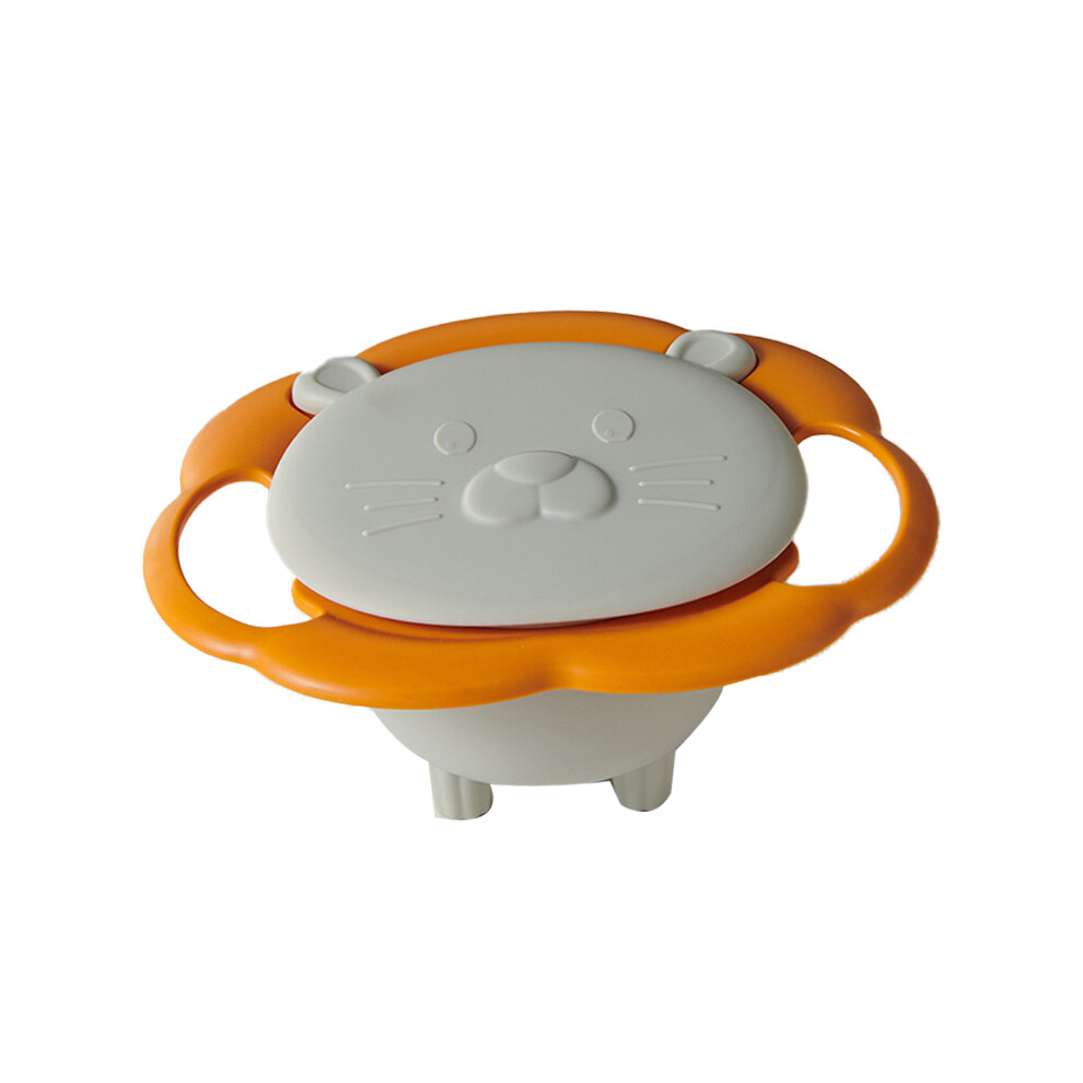 Children Spill-Resistant 360 Rotation Feeding Bowl, Pp Material White