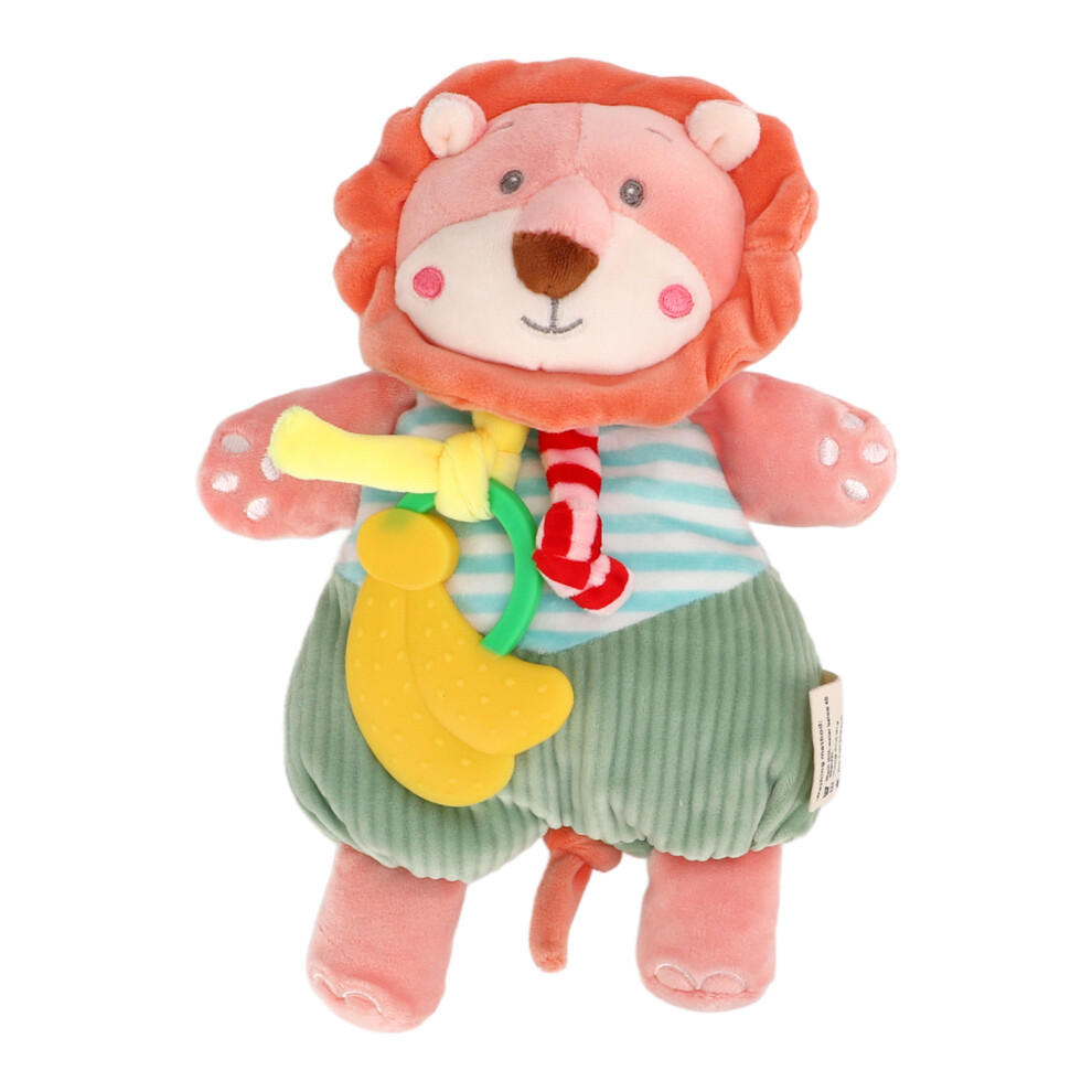 Soft Tactile Baby Lion Teether - Plush Spandex Lion Toy for Newborns 15cm