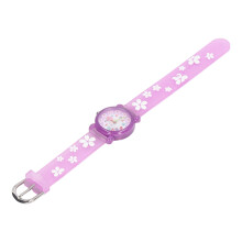 Mädchen 3D Cartoon Wasserdichte Uhr, Lila, 20,4x3,1 cm