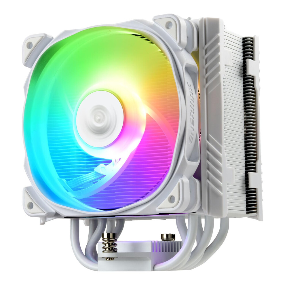 Cpu Cooler 12Cm 120Mm, 12V, 15Db, Metal, Desktop, Server, 4Pin, Pressure Fan, Quiet White 9382693642288