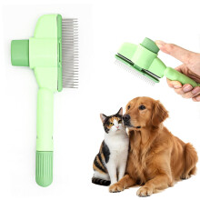 Cat Flea Comb SelfCleaning Grooming Brushes With Smooth Handle Release Button Y4CWSMS For Cats Dogs Kitten Puppies Pets