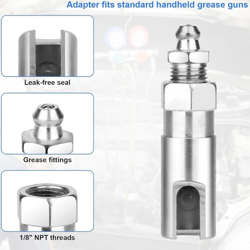 Schmieradapter connection grease needle nozzle with doublehandle coupling for heavy mechanical machinery 1